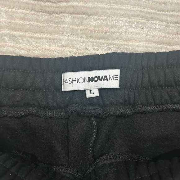 FASHION NOVA MEN -black joggers- size Large - Picture 2 of 3